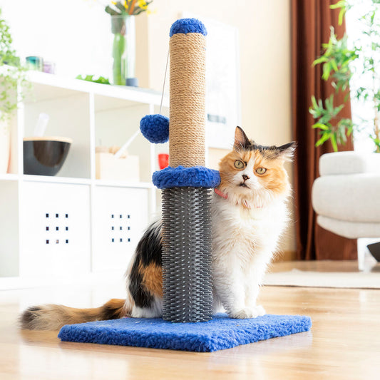 Kompakter Katzen-Kratzbaum mit Massageborsten & Spielball